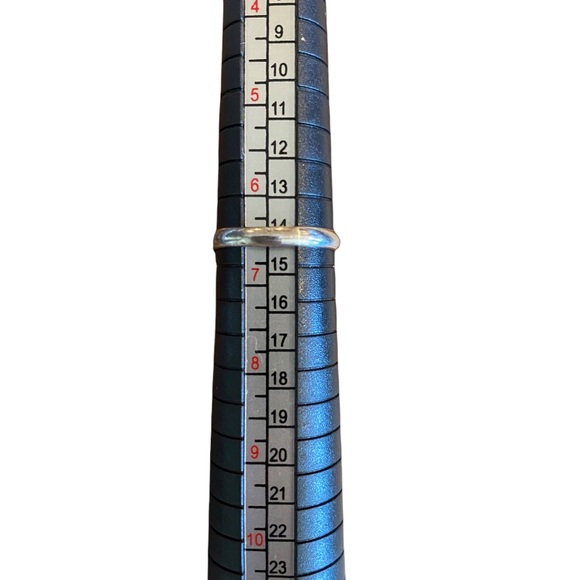 Sterling Silver Vintage Dome Raised Turquoise long ring - Picture 4 of 4